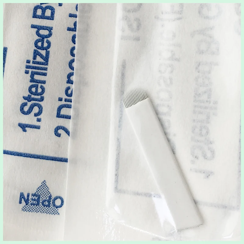 100 шт. микроблейдинг иглы для перманентного макияжа Tebori 18 U ручная ручка