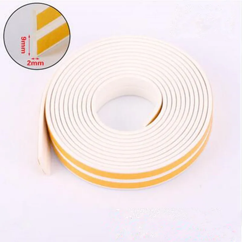 5 м Четырехцветная уплотнительная лента из пенорезины клейкая для окон и дверей