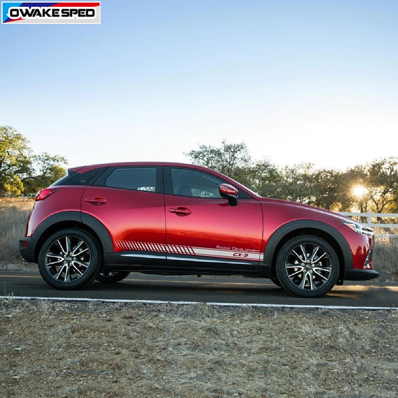 Для Mazda CX-3 автомобильная дверь боковая юбка наклейка гоночная разработка