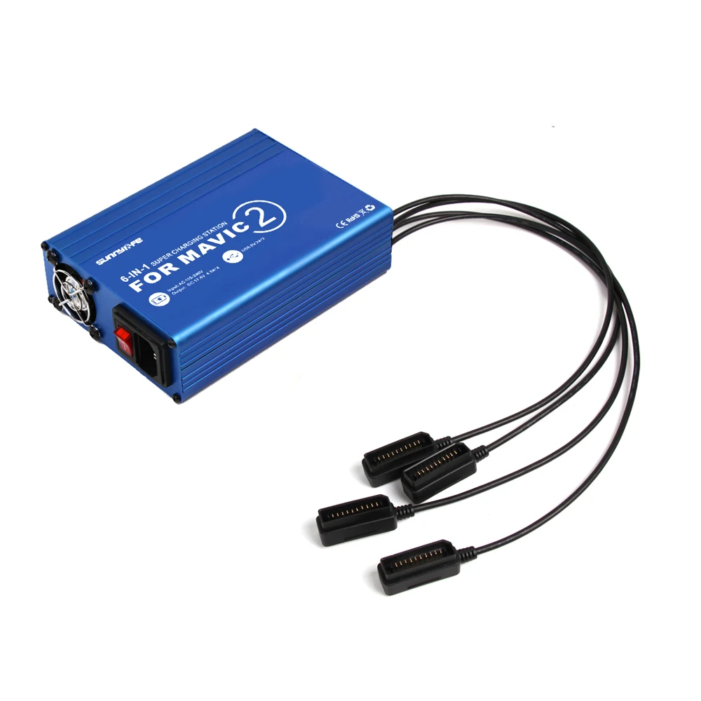 Mavic2 Запчасти Батарея Зарядное устройство 6 в 1 быстрое параллельно зарядки