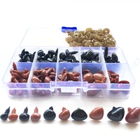 130pcsbox mini black and brown plastic safety noses triangle for teddy bear stuffed animals toys amigurumis dolls accessories