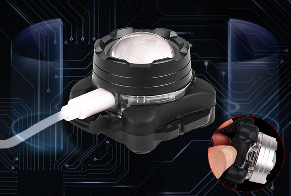 Pocketman налобный фонарь USB головной светильник COB светодиодный налобный фонарь перезаряжаемый головной светильник водонепроницаемый со встроенным аккумулятором белый красный светильник ing