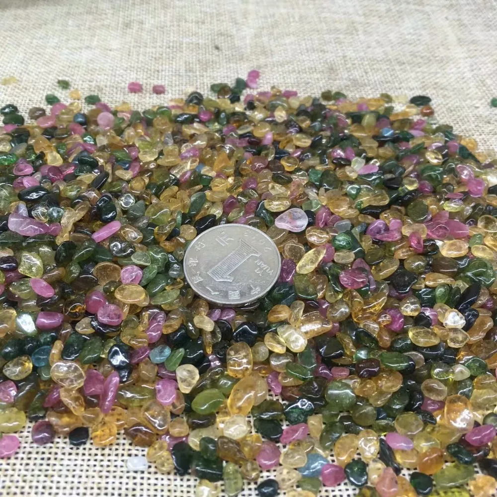 Оптовая продажа натуральный желтый и зеленый турмалин хрустальный камень горный