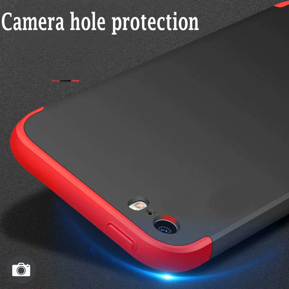 UTOPER Original 360 Full Protector Case For iPhone SE Fashion Ultra Thin Hard Hybrid Plastic Cover 5 5s 5G Shell | Мобильные