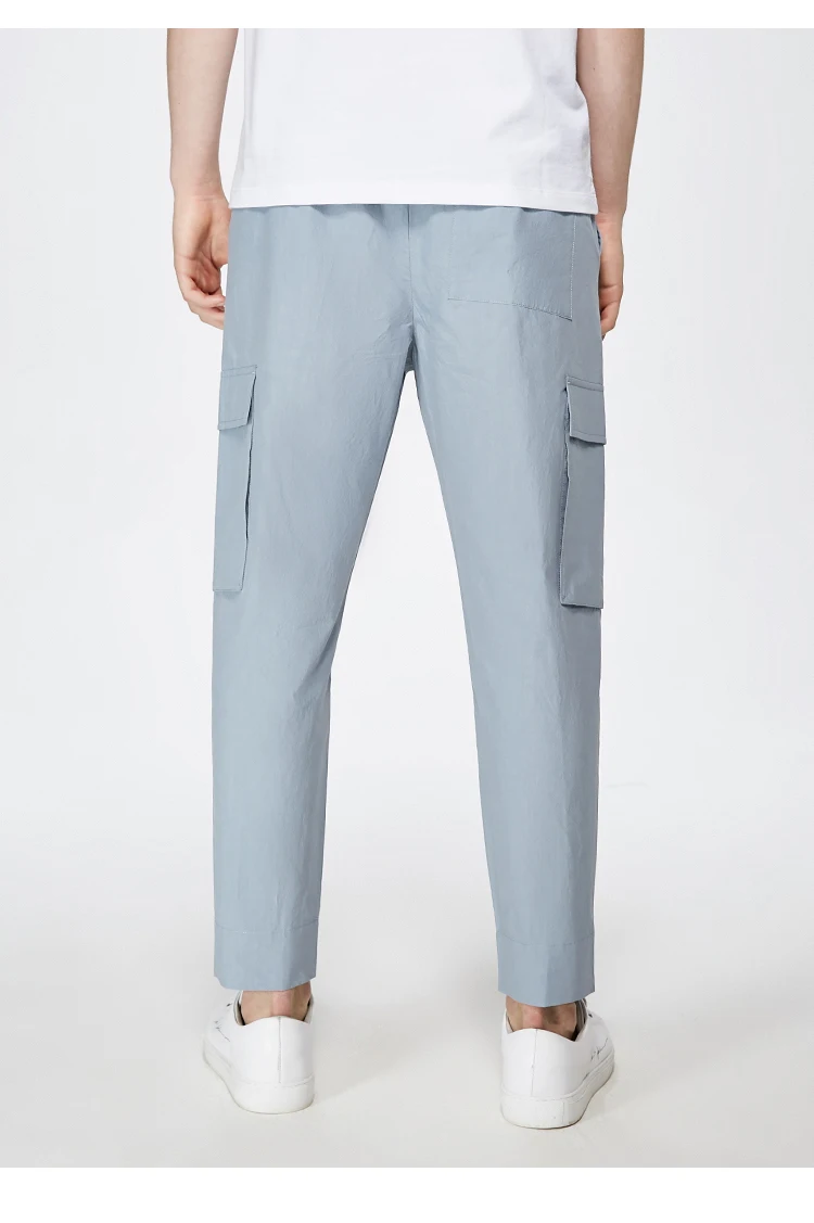 JackJones мужские хлопок Большие зауженные карманы чистый цвет повседневные укороченные брюки 219114522