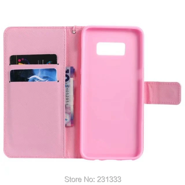 Кожаный чехол-кошелек с мультяшным рисунком для Samsung Galaxy S8 PLUS J7 J5 J3 A3 A5 2017 MOTO G5