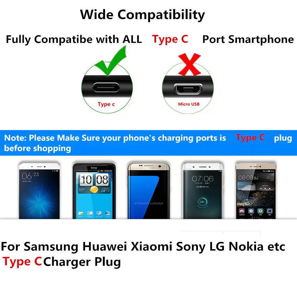 Зарядный кабель типа C для Sony Xperia XZ3 XA2 Ultra XA1 Plus L1 X компактный провод зарядки данных