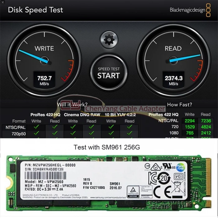 Корпус картриджа SSD Thunderbolt 3 & USB3.1 Type C и USB 0 2 к PCI Express E NVME NGFF M key|Компьютерные кабели