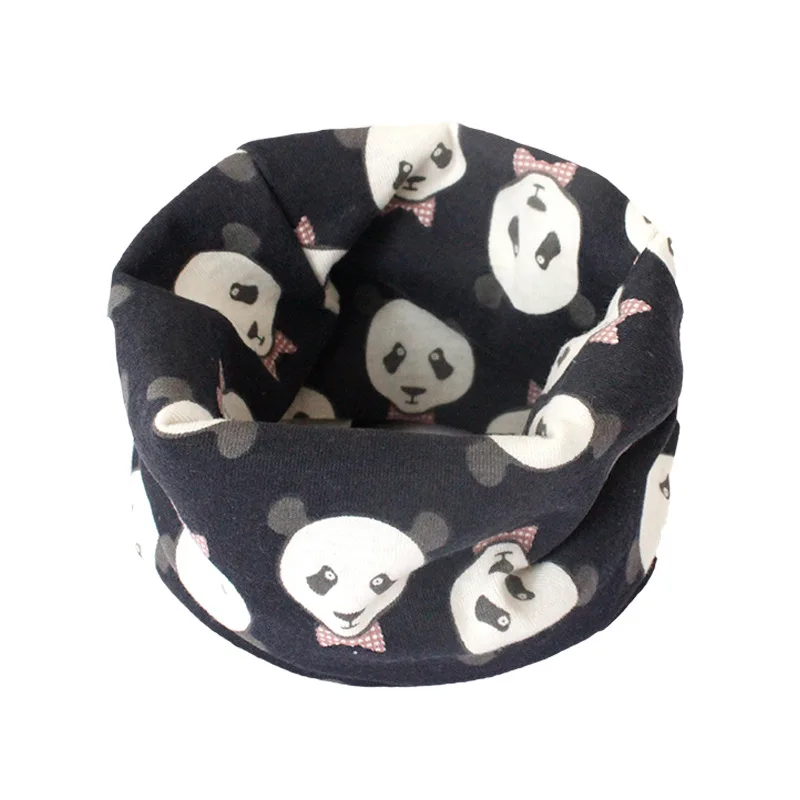 blue panda LIHFSI/Новинка года, весенне-осенний Детский шарф 40*20 см, детский хлопковый шарф для девочек и мальчиков, круглый шарф детский воротник, детский шейный шарф - Цвет: blue panda