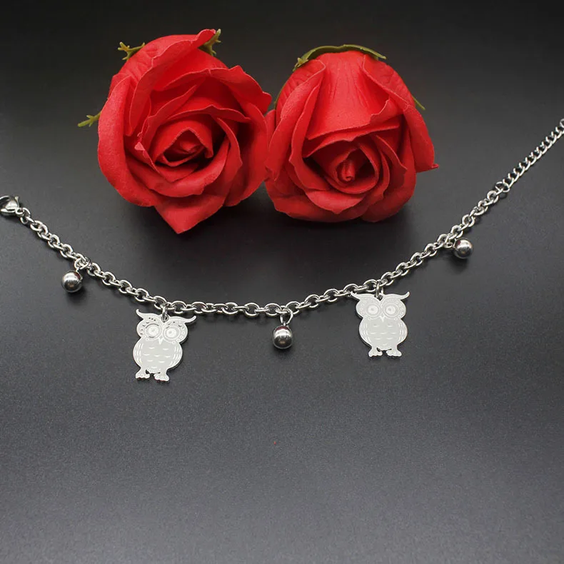 Модный браслет в виде совы из титановой стали нержавеющей аксессуары креативный