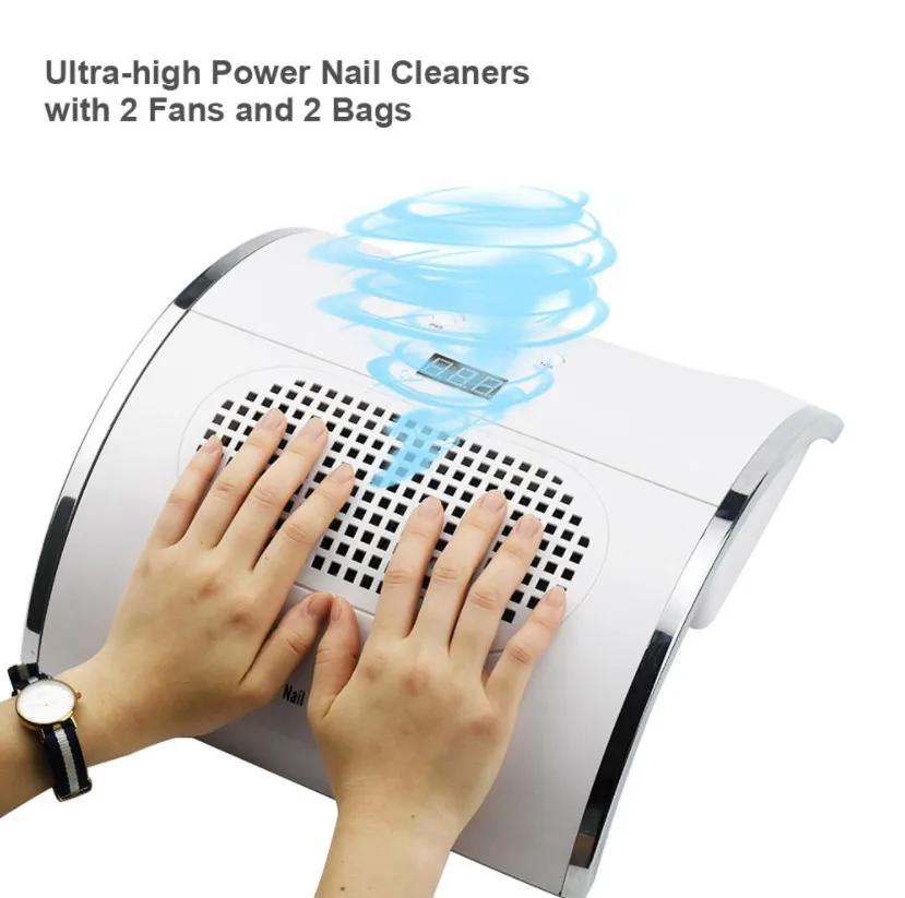 80 Вт коллектор для всасывания пыли с ногтей мощный пылесос большого размера УФ