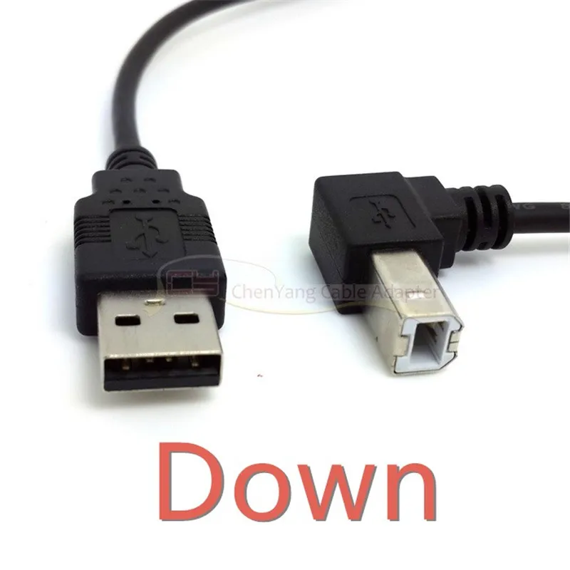 Стандартный USb 2 0 A Тип папа в B вверх вниз влево вправо Угловой 90 градусов для