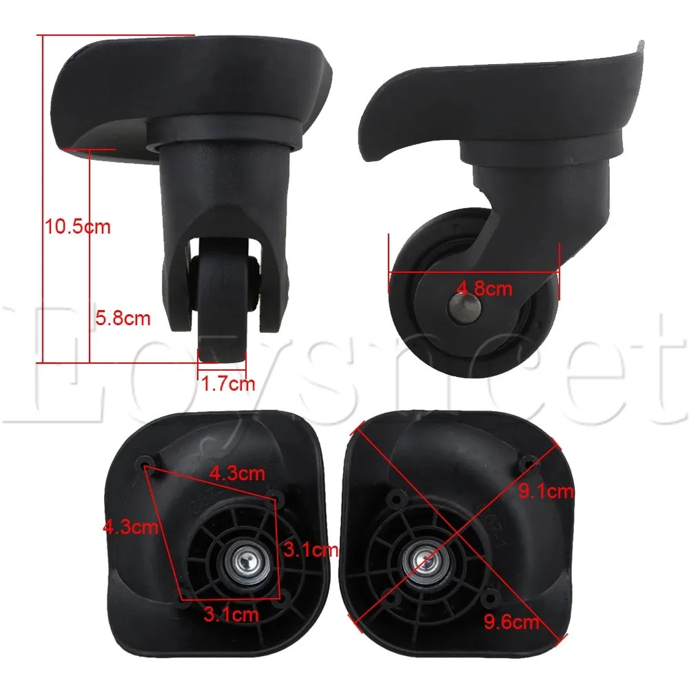 2 шт. Пластиковые Поворотные Колесики для чемодана|caster wheel|swivel caster wheelsplastic wheel |