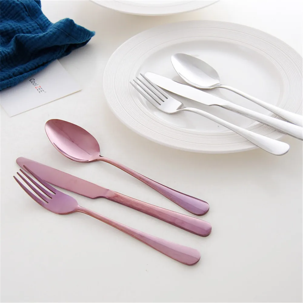 Винтажный роскошный набор столовой посуды из нержавеющей стали 304 4 шт. черный