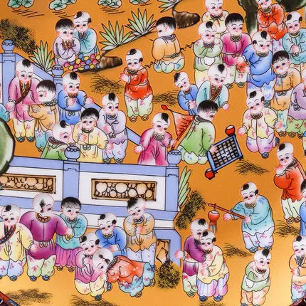 Античная керамическая фарфоровая декоративная тарелка традиционная китайская