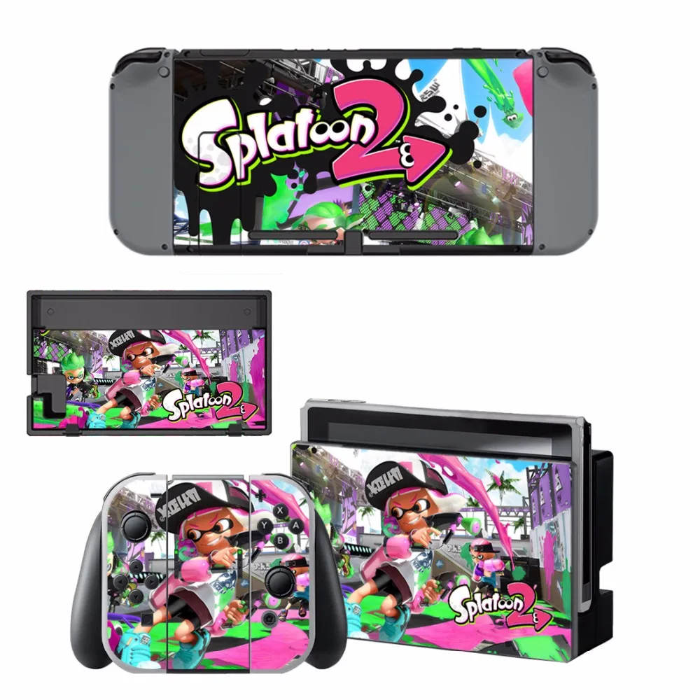 Cend наклейки на переключатель виниловых шкуров наклейка для консоли nintendo Switch и контроллера кожи набор-для Splatoon 2
