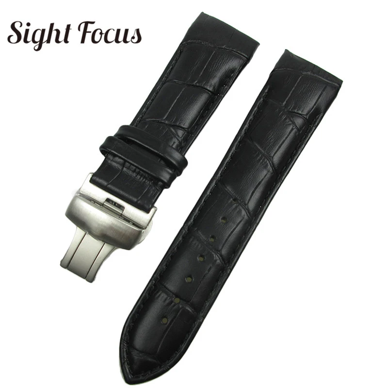 Кожаный ремешок для часов Tissot 1853 с изогнутым концом, ремешок для часов T035 417 617 627 T035439 18 мм 22 мм 23 мм 24 мм, ремешок для часов Reloj