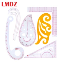 lmdz 6 styles plastic french curve metric sewing ruler measure set tailor ruler set grading curve ruler tool for clothing making