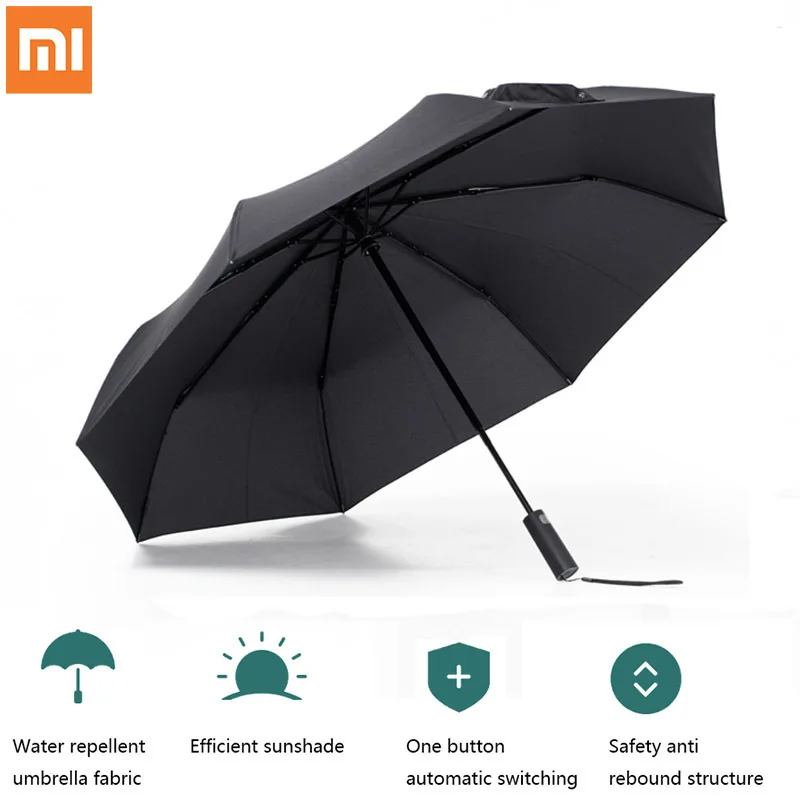 Автоматический зонт Xiaomi Mijia от дождя и солнца из алюминия ветроустойчивый