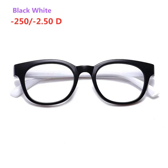 White Myopia250 Дети TR90 мощность-100-150-200-250-300-350-400 оптика близорукие компьютер рецепт готовая Близорукость очки рамки - Цвет оправы: White Myopia250