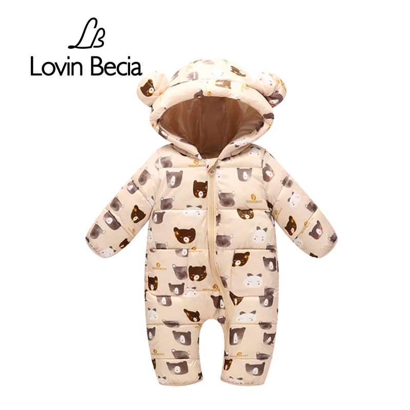 Lovinbecia новорожденных обувь для девочек комбинезоны малышек осень Зимние теплые