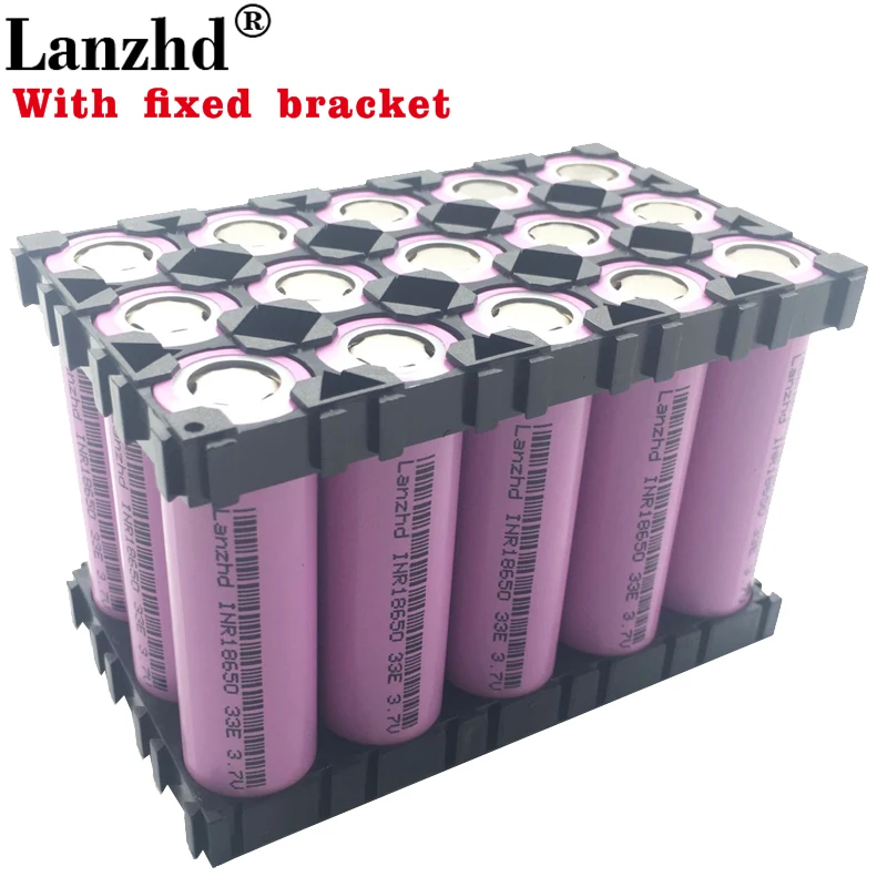 8-30PCS 18650 Batteries 3.7V Li ion 3300mAh 30A 18650VTC7 INR18650 battery with fixed bracket 18650 Holder and Splicing Bracket