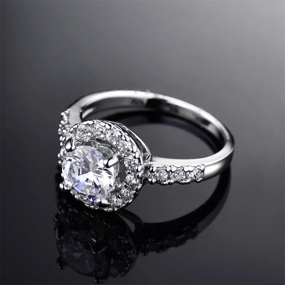 Мода moliam ювелирные изделия блестящие свадебные кольца для женщин серебряный