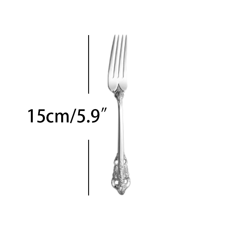 cookie fork 1 шт. роскошные серебряные столовые приборы свадебные столовые приборы из нержавеющей стали столовый набор нож для стейка вилка чайная ложка Кафе Ресторан посуда - Цвет: cookie fork