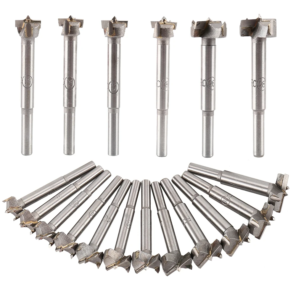 

18pcs 15-40mm tips Woodworking tools Hole Saw Cutter Hinge Boring drill bits Round Shank Tungsten Carbide Cutter