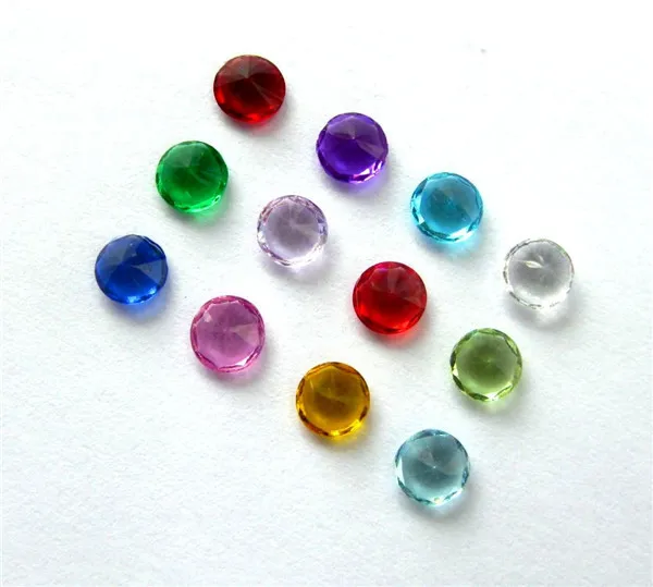 10 шт. смешанные цвета 4 мм круглая форма камень цвет рождения очаровательные