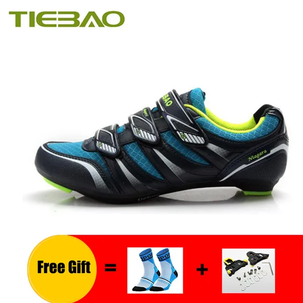 Cleats for 1428 B Tiebao обувь для велоспорта для мужчин и женщин, обувь для шоссейного велосипеда, обувь для педалей, SPD-SL, самозакрывающаяся дышащая обувь для велоспорта, кроссовки - Цвет: Cleats for 1428 B