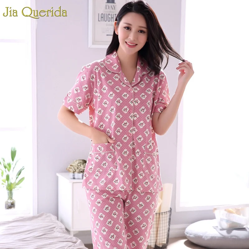 Хлопковые пижамы для женщин новинка 2019 размера плюс Xxxl 4xl женский домашний костюм