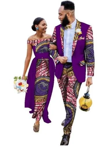 

2018 new arrival fashion style african cotton plus size couples suit (women+men )