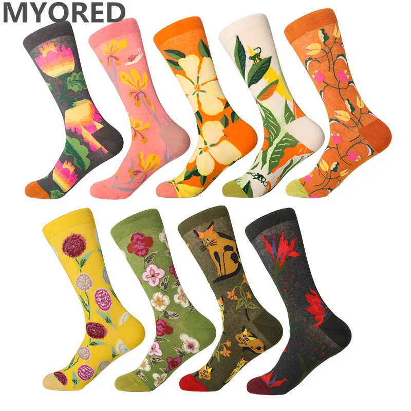 MYORED 1 пара Прямая поставка женские носки подарок на Рождество короткие цветной