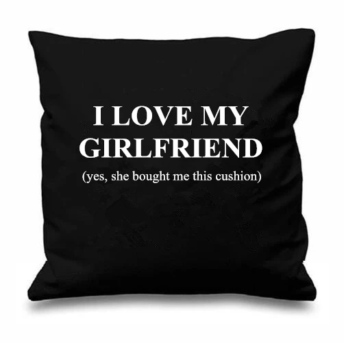

Забавный подарок парню, I Love My Girlfriend Чехлы Новинка Подушка Чехол цитаты, подарок на день Святого Валентина автомобиля домашний декор 18"