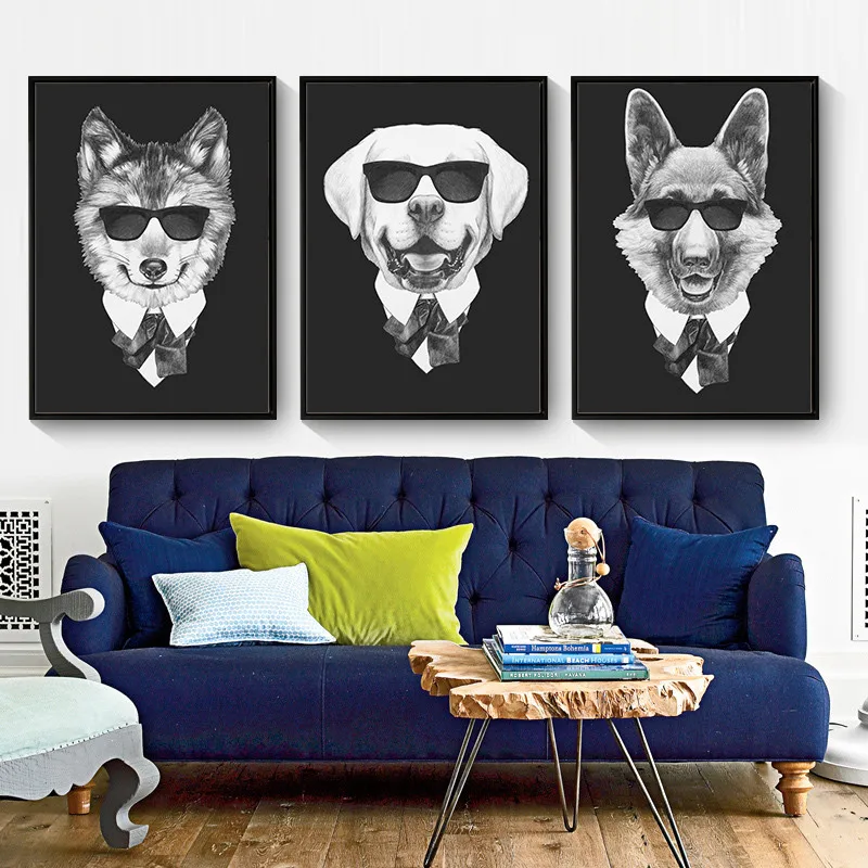 Cartoon Poster Nordic Canvas Painting Mafia Animals Wall Art Picture Home Decor Kid Bedroom Living Room | Дом и сад