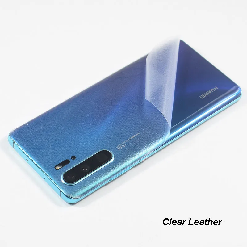 Clear Leather 3D карбоновая пленка для телефона наклейка для HUAWEI P30 Pro P20 Lite mate 20X20 Pro HONOR 8X9 10 Lite V10 - Цвет: Clear Leather