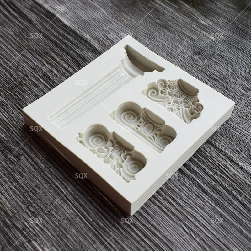 Винтажная римская колонна в европейском стиле формы для выпечки торта с мастикой