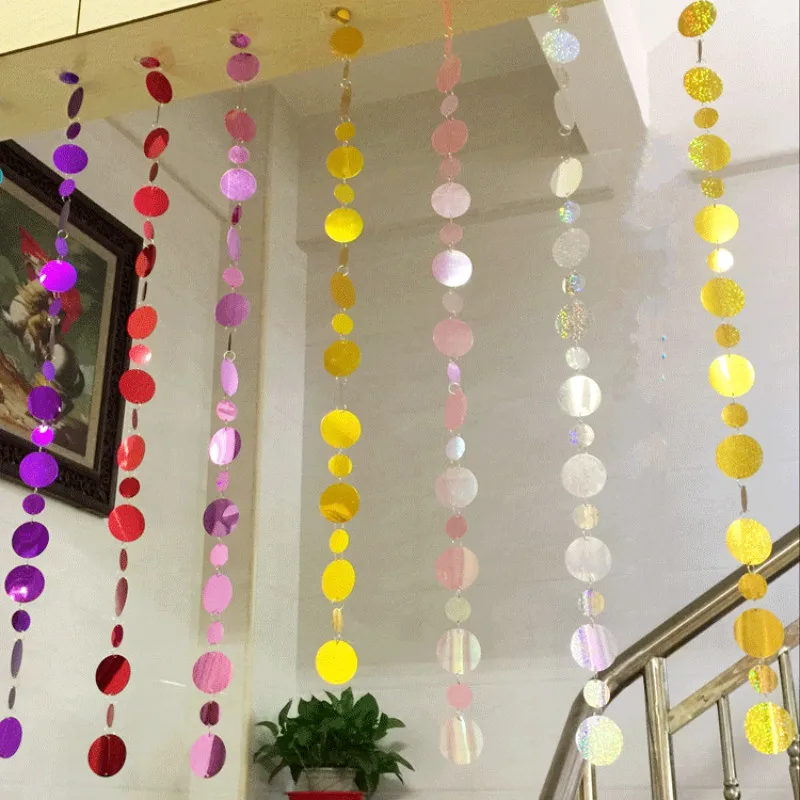 5 штук праздничных вечеринок ПВХ шторы с блестками украшения интерьера сцена DIY