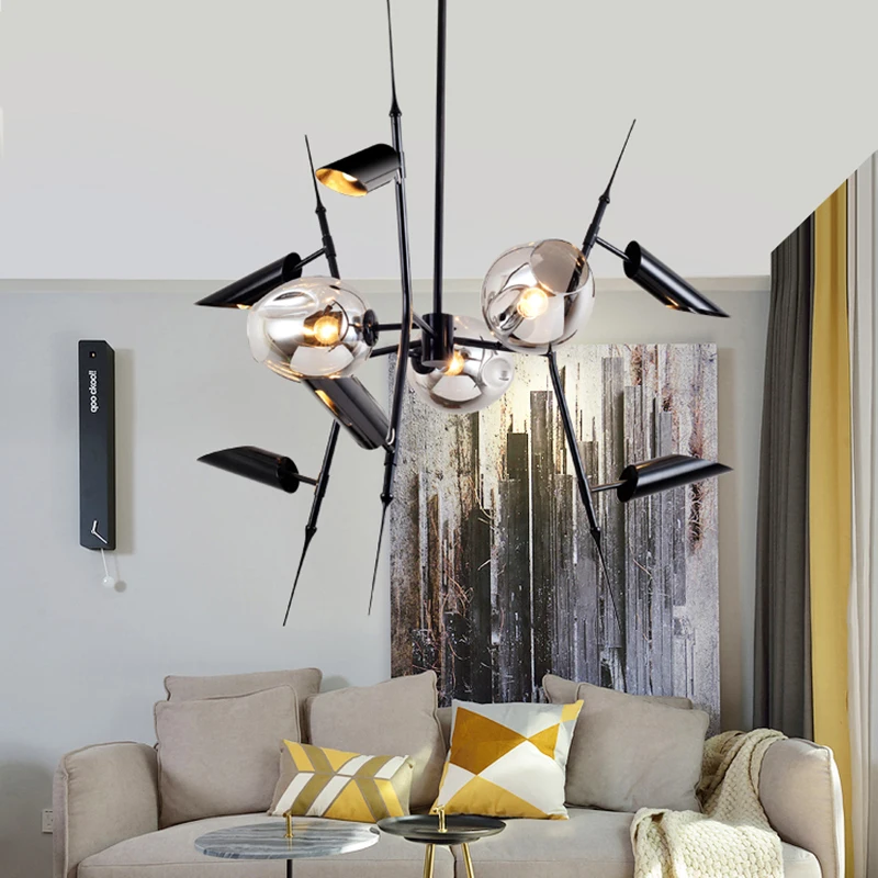 Post modern creative living room restaurant bar chandelier art tree branch lamp simple personality decorative LED lamps | Лампы и