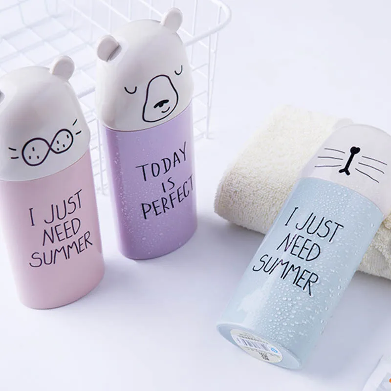 Пластиковый держатель для зубной щетки с рисунком 1 шт. бутылка воды зубная паста