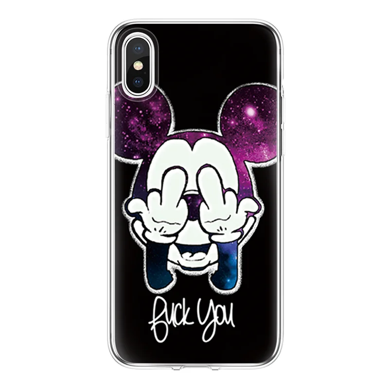 For iPhone X case Soft 4 4S 5 5S 5C SE Fundas 7 7Plus 8 8Plus 6 6S Plus Darkness TPU Thin Cover |