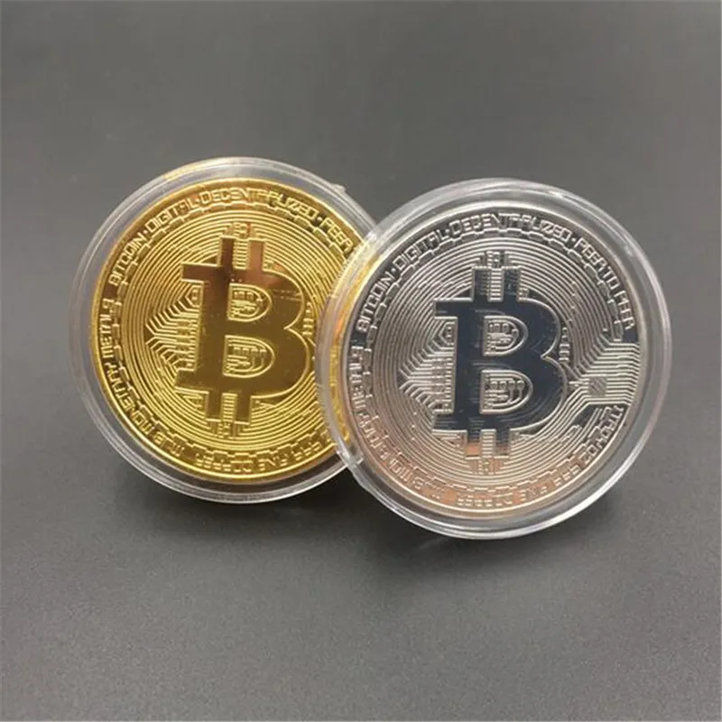 Позолоченный Железный Биткоин памятный смысл коллекции монета реквизит