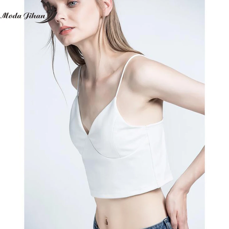 Moda Jihan женские облегающие топы-трубы укороченный топ хлопковый бюстгальтер