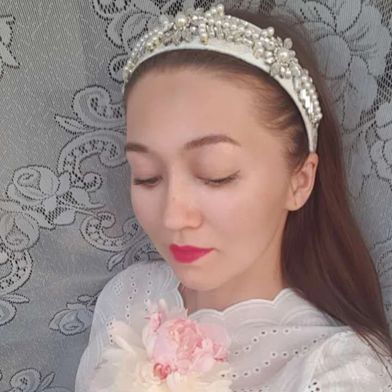 Типы дизайнов Великолепная белая Тиара с кристаллами для невесты Корона повязки