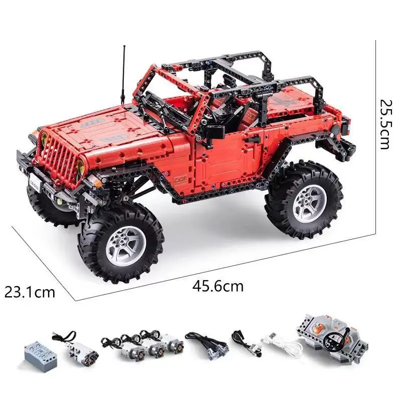 Радиоуправляемый внедорожник Jeep Wrangler Car New Technic набор строительных блоков для