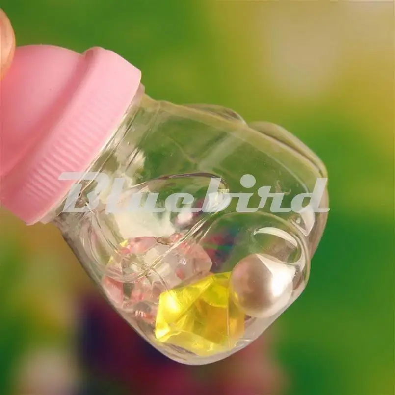 12x Детские коробки в форме розового/голубого душа для вечеринки конфетный флакон