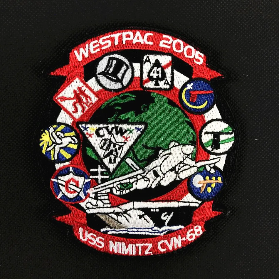 USS NIMITZ CVN68 патч Вышивка тактическая нашивка Военная Morale повязки боевой значок