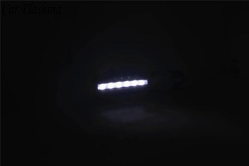 Автомобильный мигающий светодиодный drl Дневной ходовой светильник 2 шт. для Volvo S80 2009-2013 с отверстием для противотуманной фары функция желтый сигнальный светильник