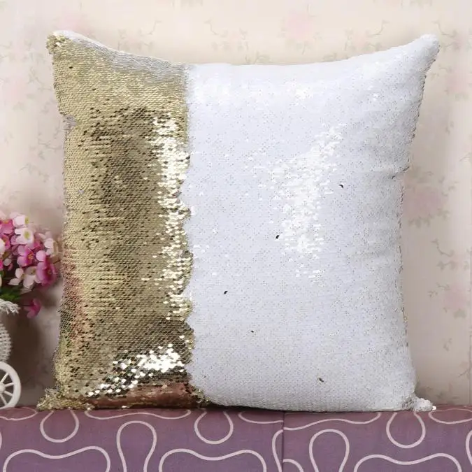 DIY Русалка подушка со стразами чехол Волшебная Подушка Чехол 40X40 см изменение цвета Двусторонняя Подушка Чехол для домашнего декора#5
